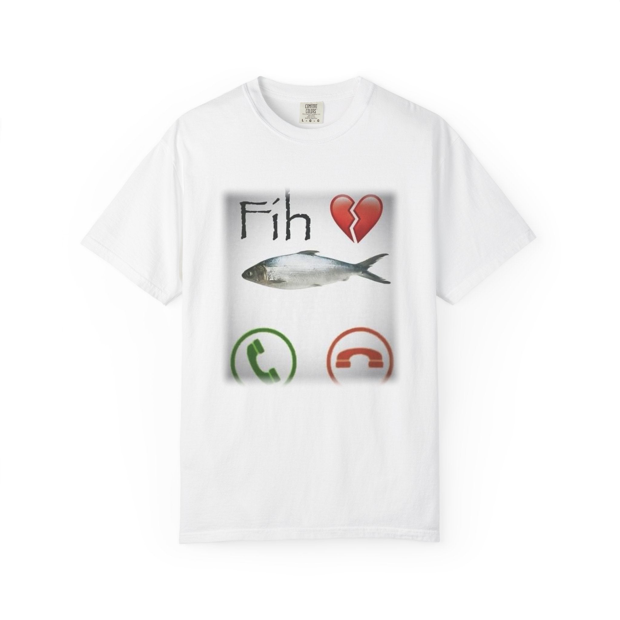 Fih Heart Break Call Meme Shirt | Funny Fish Pun Graphic T-Shirt