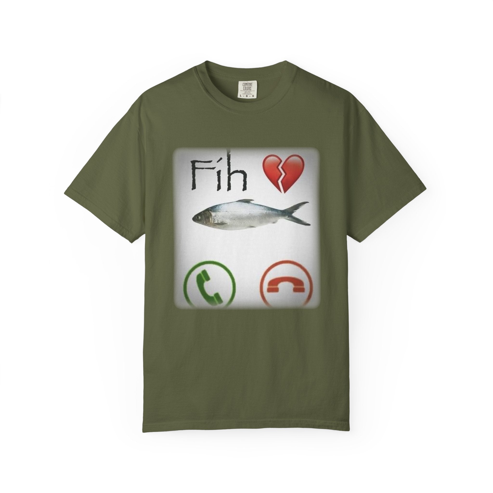 Fih Heart Break Call Meme Shirt | Funny Fish Pun Graphic T-Shirt