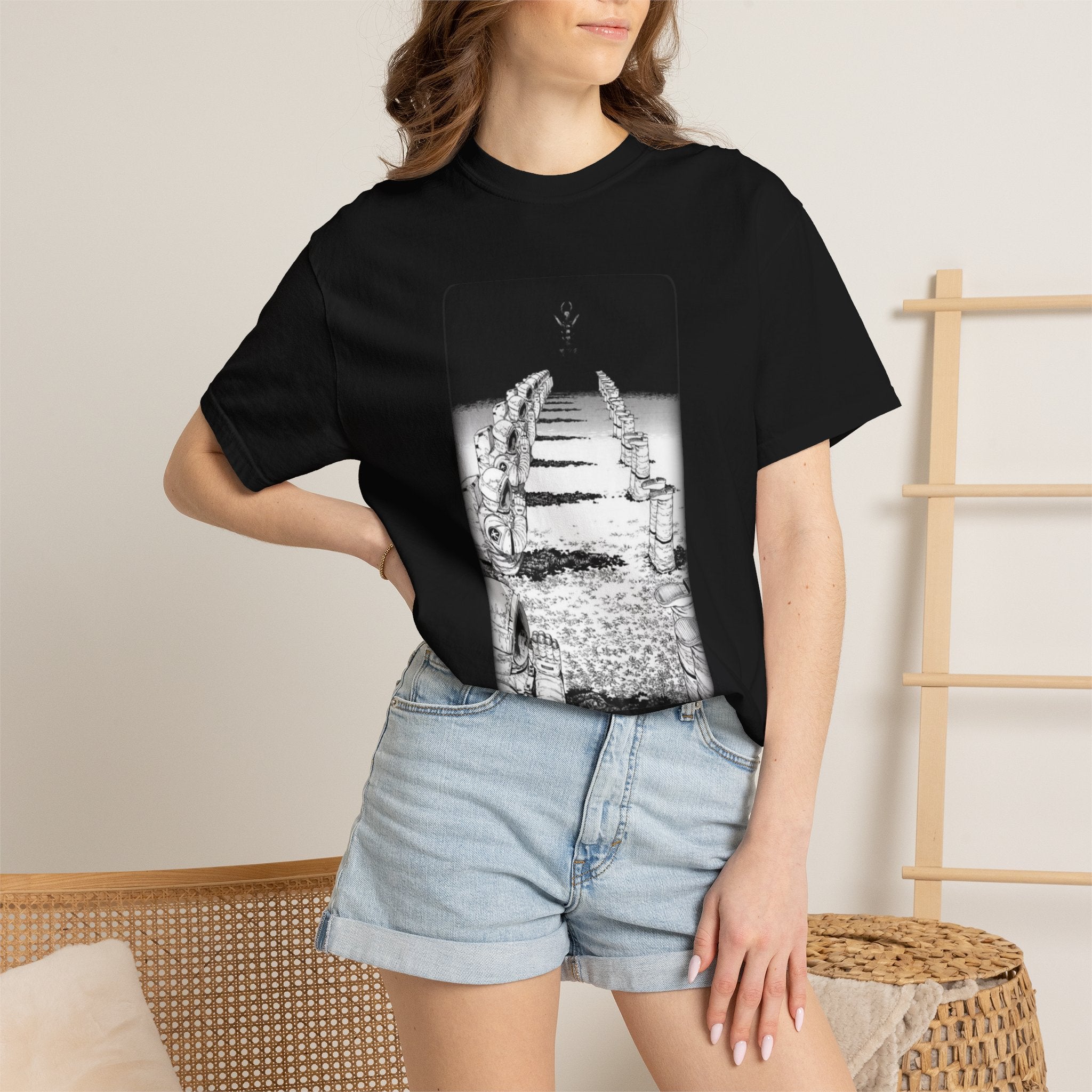 Chainsaw Man Darkness Devil T-Shirt | Black & White Manga Graphic Tee | Japanese Anime Streetwear