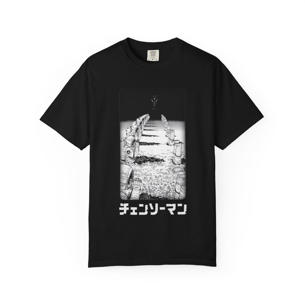 Chainsaw Man Darkness Devil T-Shirt | Black & White Manga Graphic Tee | Japanese Anime Streetwear