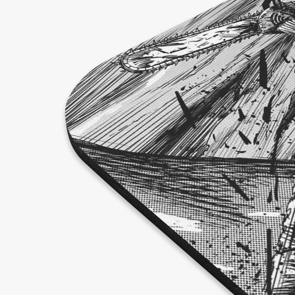 Chainsaw Man Shark Devil Mouse Pad | Black & White Manga Gaming Mousepad | Anime Desk Mat
