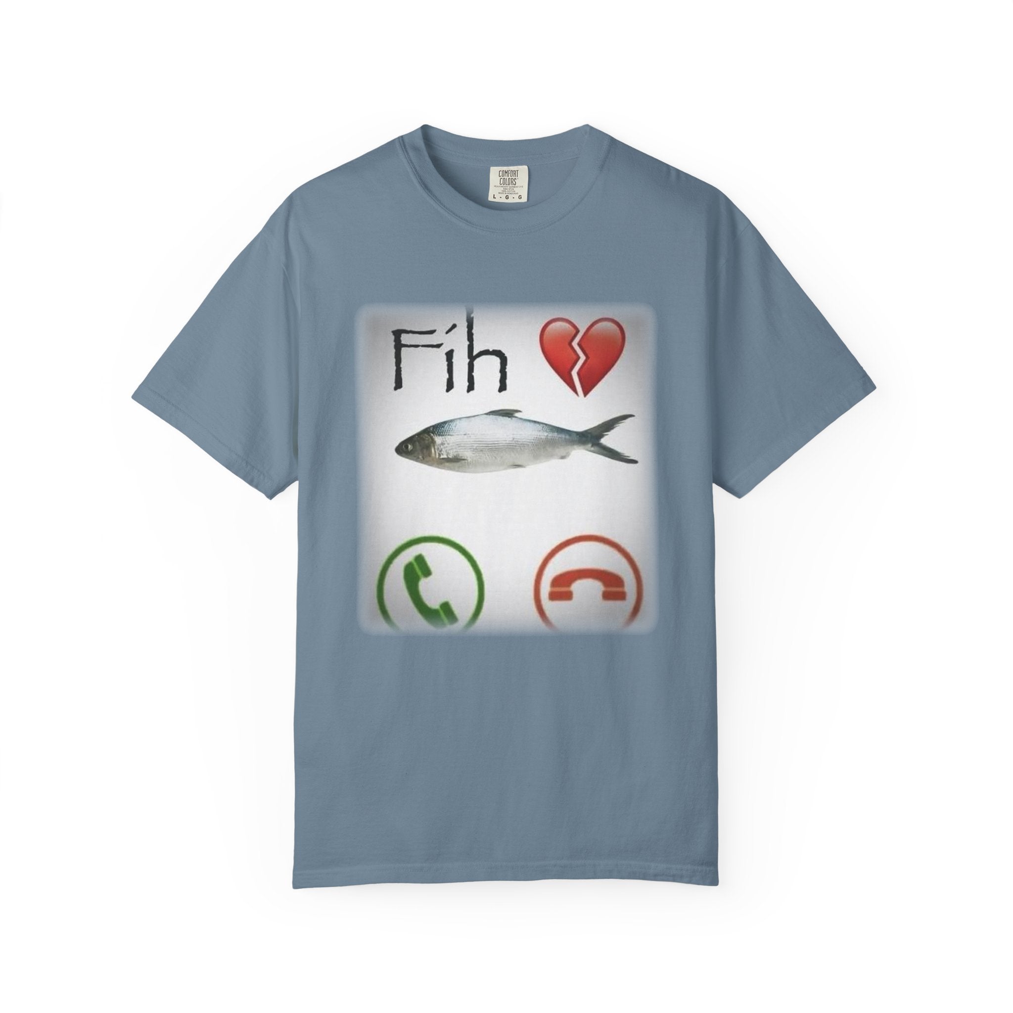 Fih Heart Break Call Meme Shirt | Funny Fish Pun Graphic T-Shirt