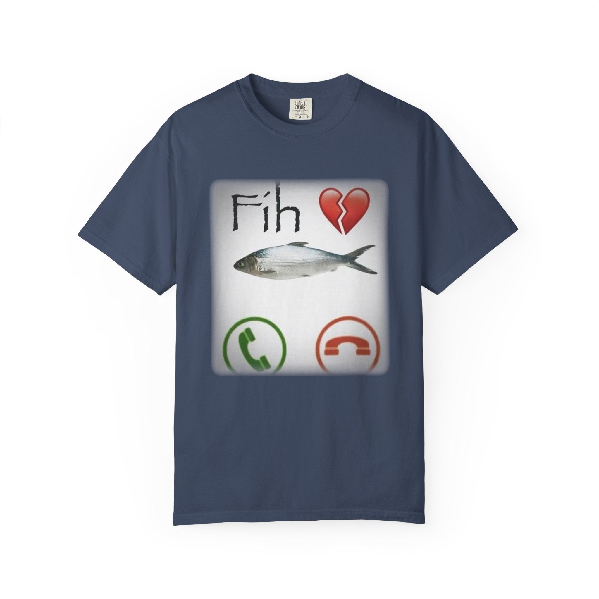 Fih Heart Break Call Meme Shirt | Funny Fish Pun Graphic T-Shirt